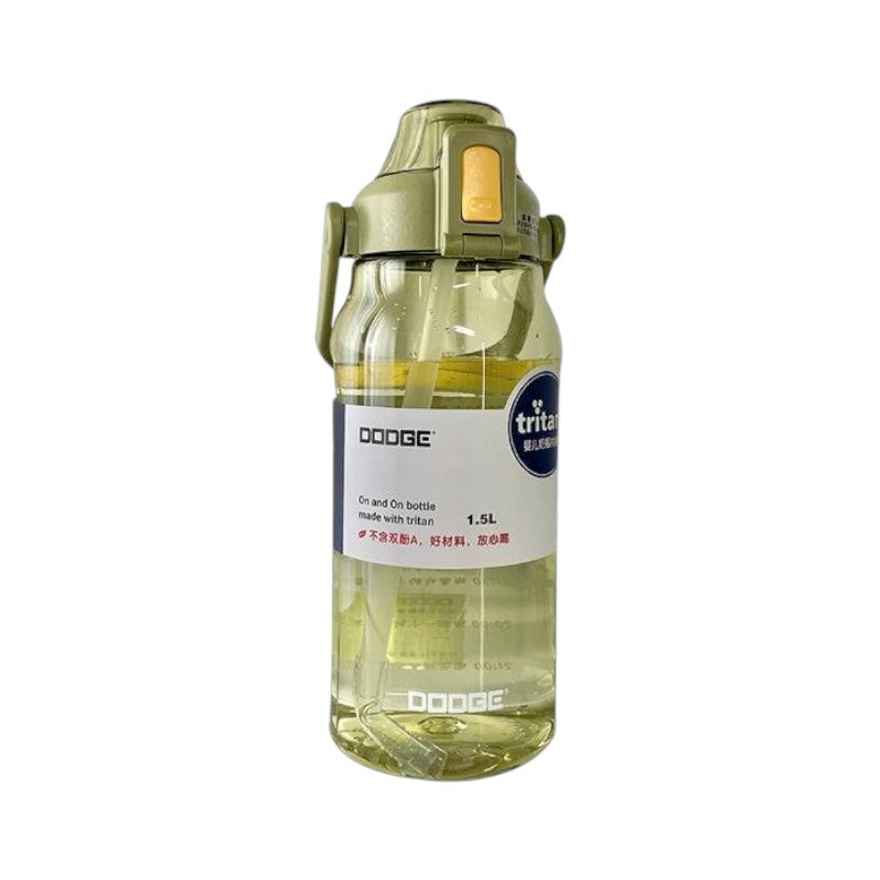 Φορητό παγούρι πλαστικό με καλαμάκι - 1500ml - 831622 - Green