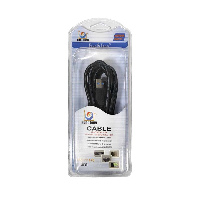 RUN&TENG Καλώδιο USB θηλυκό σε αρσενικό 3m R&T-11476 - USB FM/FM Extension cable