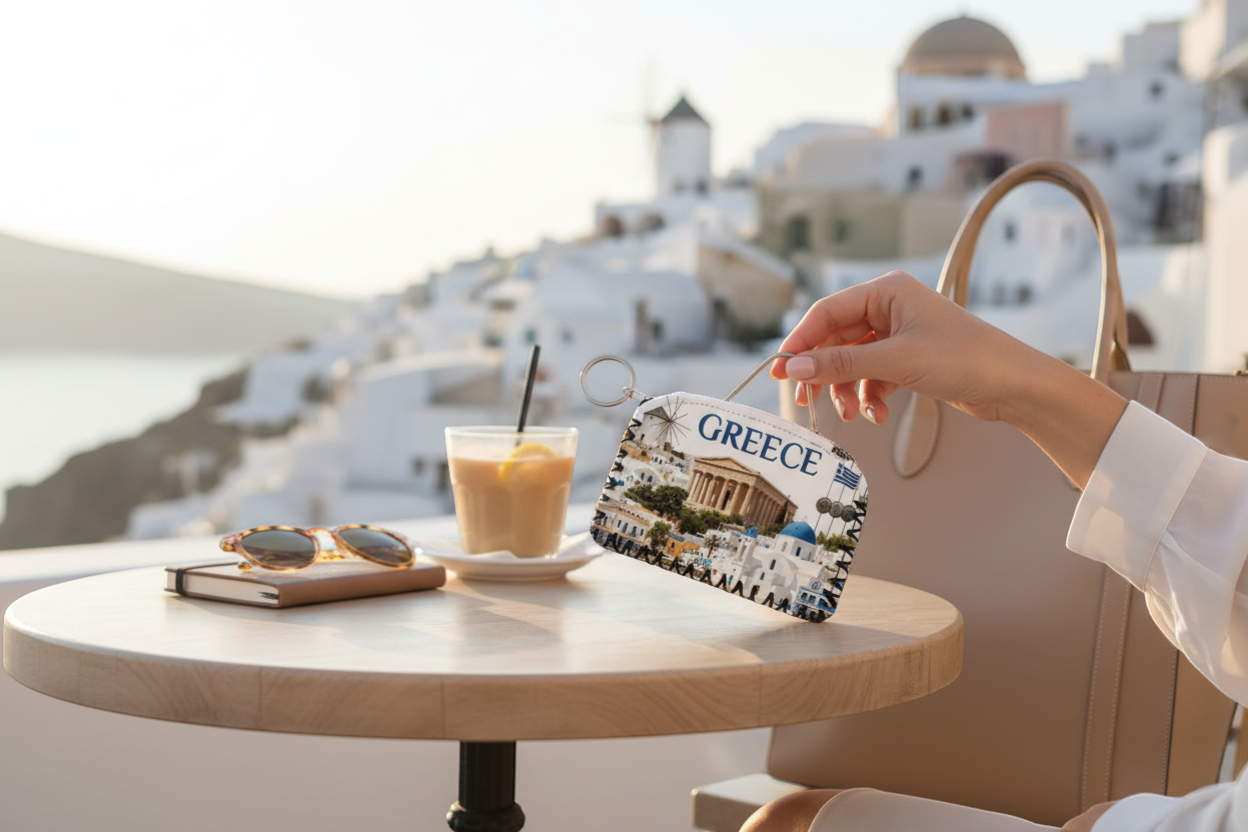 Πορτοφόλι Souvenir μπρελόκ - Σετ 10pcs - PVC - Greece - 14*9cm - 871758