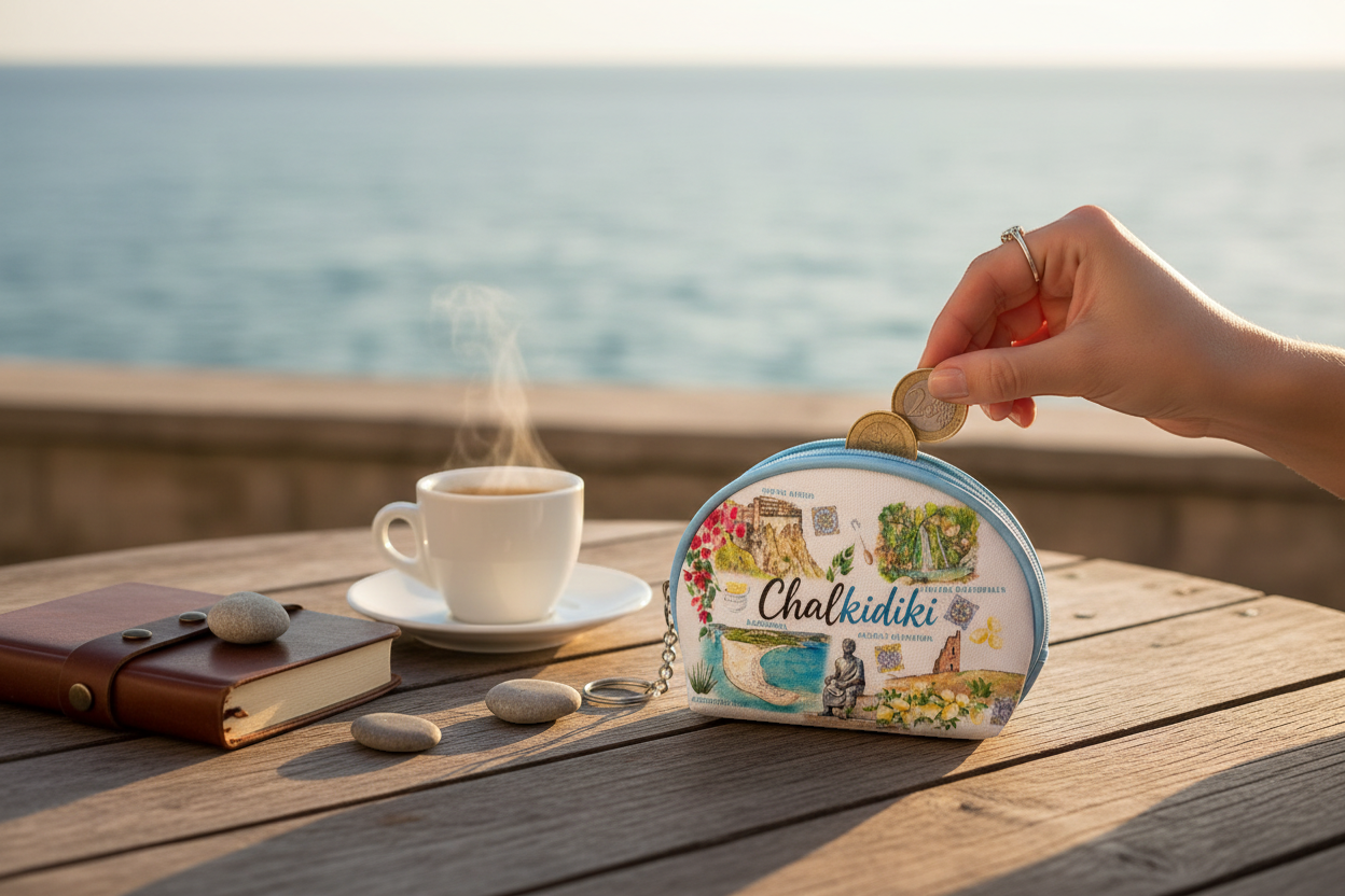 Πορτοφόλι Souvenir μπρελόκ mini - Σετ 10pcs - PVC - Chalkidiki - 10*8*3cm - 871760