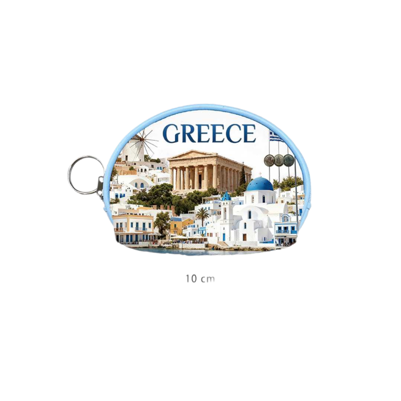 Πορτοφόλι Souvenir μπρελόκ mini - Σετ 10pcs - PVC - Greece - 10*8*3cm - 871778