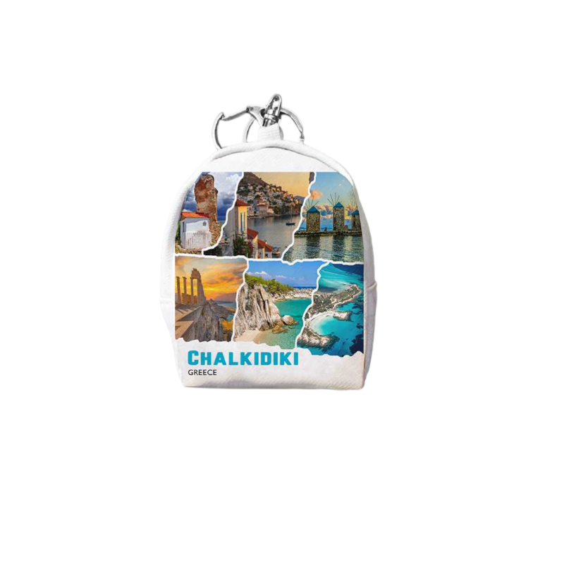 Πορτοφόλι Souvenir μπρελόκ mini - Σετ 10pcs - PVC - Chalkidiki - 7*9*4.5cm - 871781
