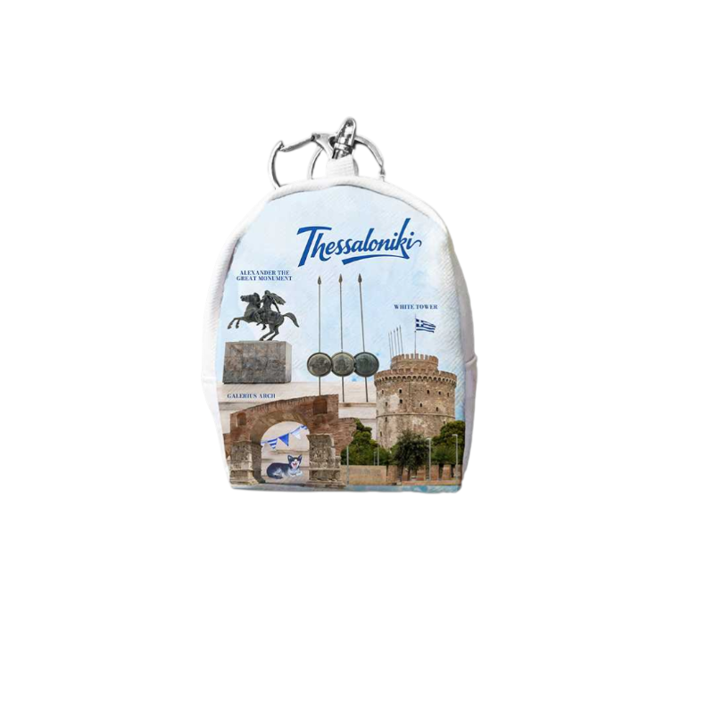 Πορτοφόλι Souvenir μπρελόκ mini - Σετ 10pcs - PVC - Thessaloniki - 7*9*4.5cm - 871786