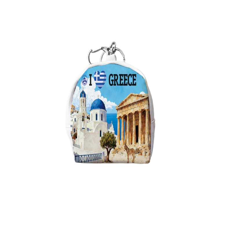 Πορτοφόλι Souvenir μπρελόκ mini - Σετ 10pcs - PVC - Greece - 7*9*4.5cm - 871797
