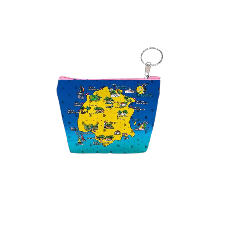 Πορτοφόλι Souvenir μπρελόκ mini - Σετ 10pcs - PVC - Thassos - 11*7*4cm - 871814