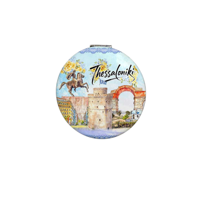 Καθρέπτης τσέπης Souvenir - Σετ 12pcs - Thessaloniki - 7*7*3cm - 871827