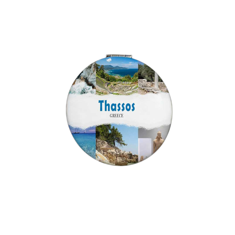 Καθρέπτης τσέπης Souvenir - Σετ 12pcs - Thassos - 7*7*3cm - 871833