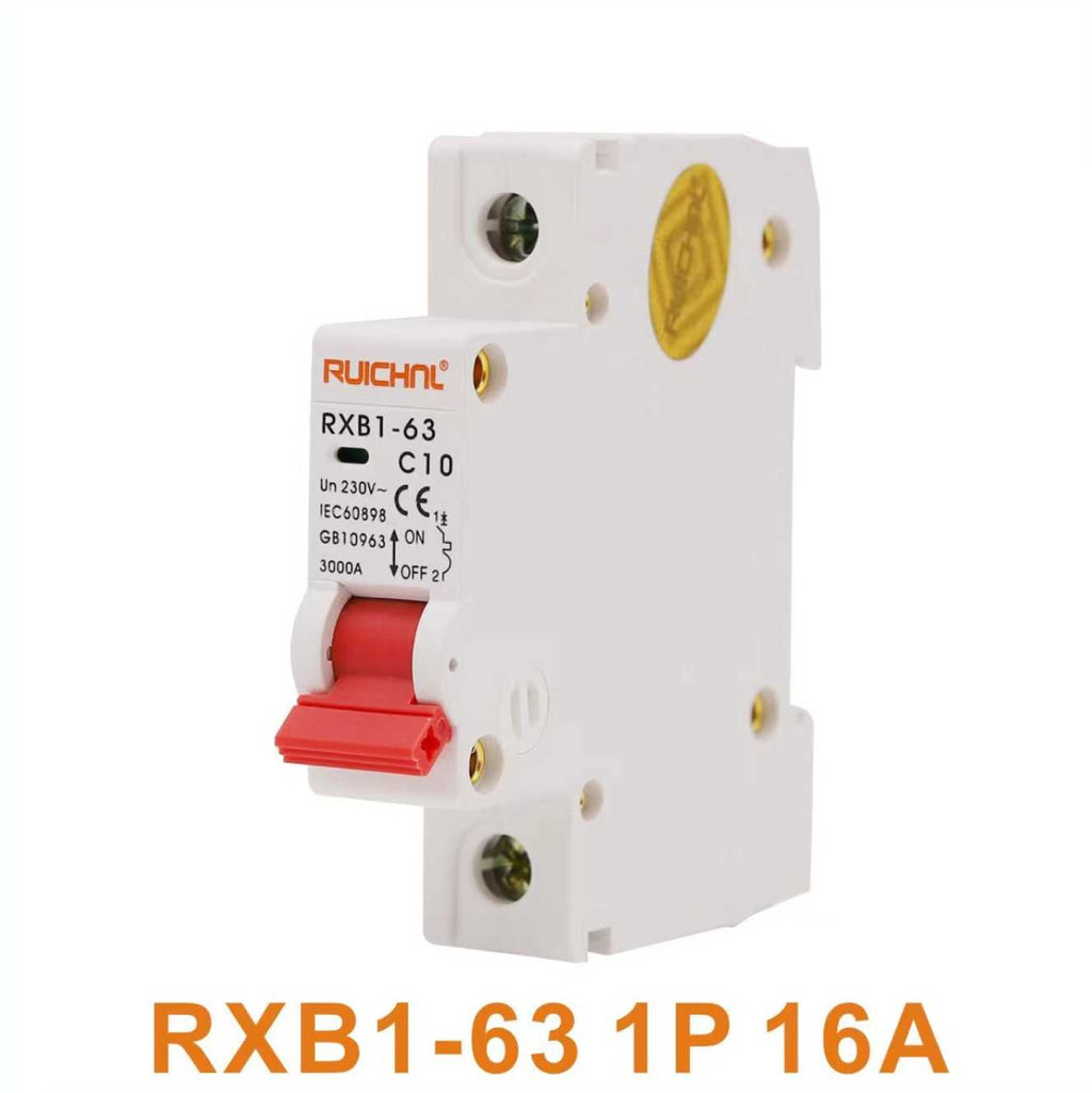 Διακόπτης ασφαλείας ράγας - RXB1-63-16A-1P-3KA - 011609