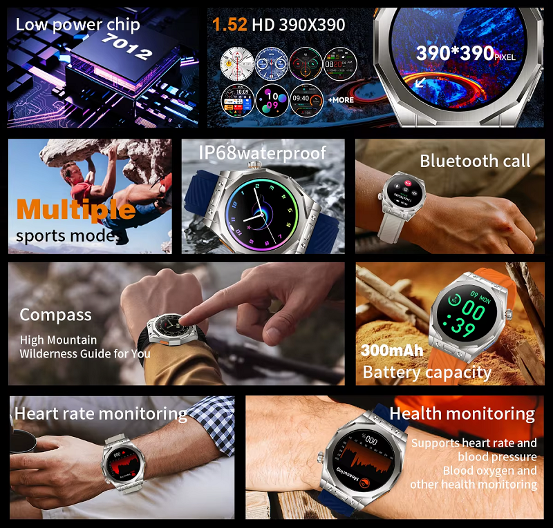 Σετ Smartwatch με 3 λουράκια - Z83 MAX - 880518 - Black