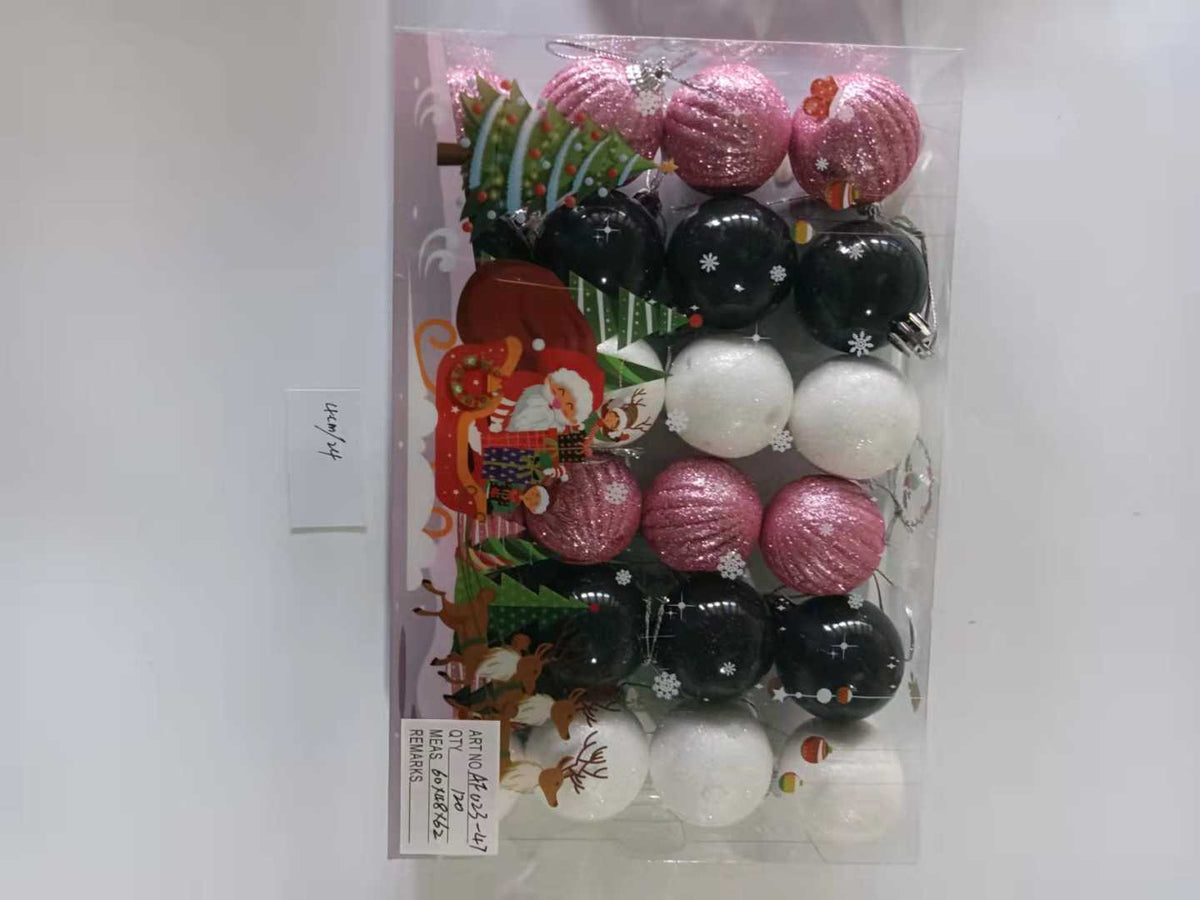 Σετ Χριστουγεννιάτικες μπάλες - 4cm - 24pcs - 023476
