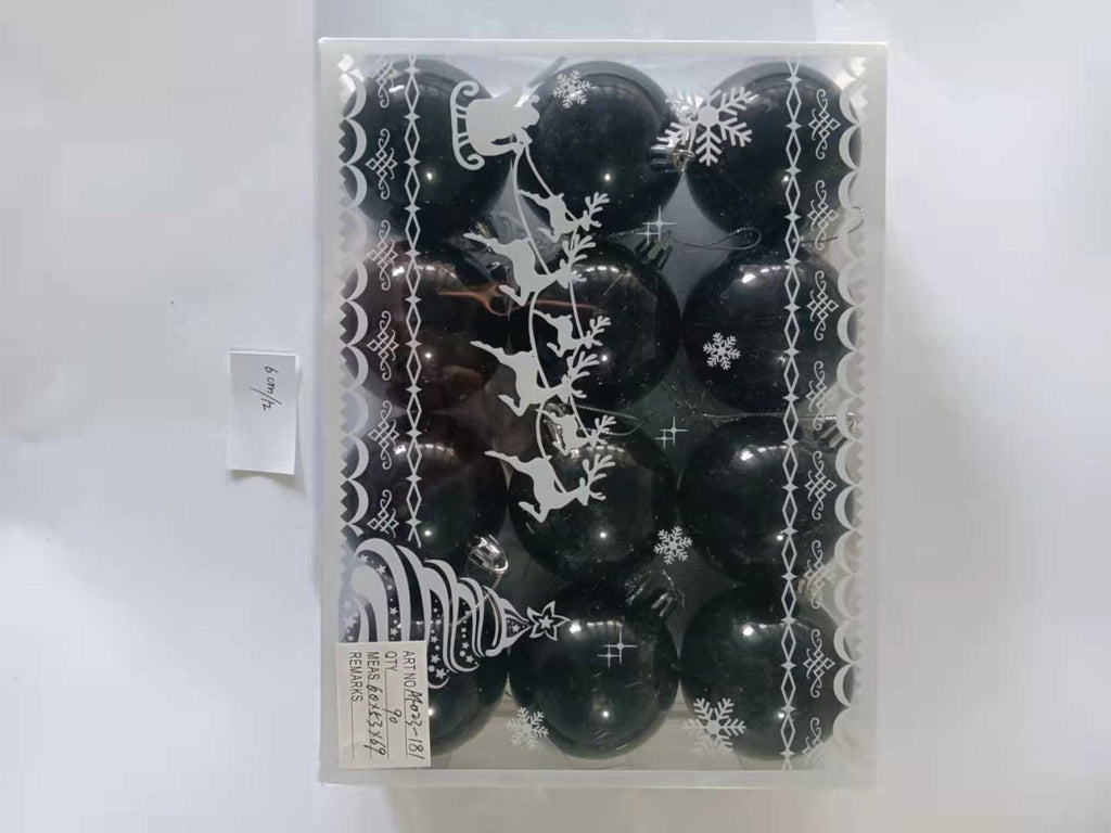 Σετ Χριστουγεννιάτικες μπάλες - 6cm - 12pcs - 231818