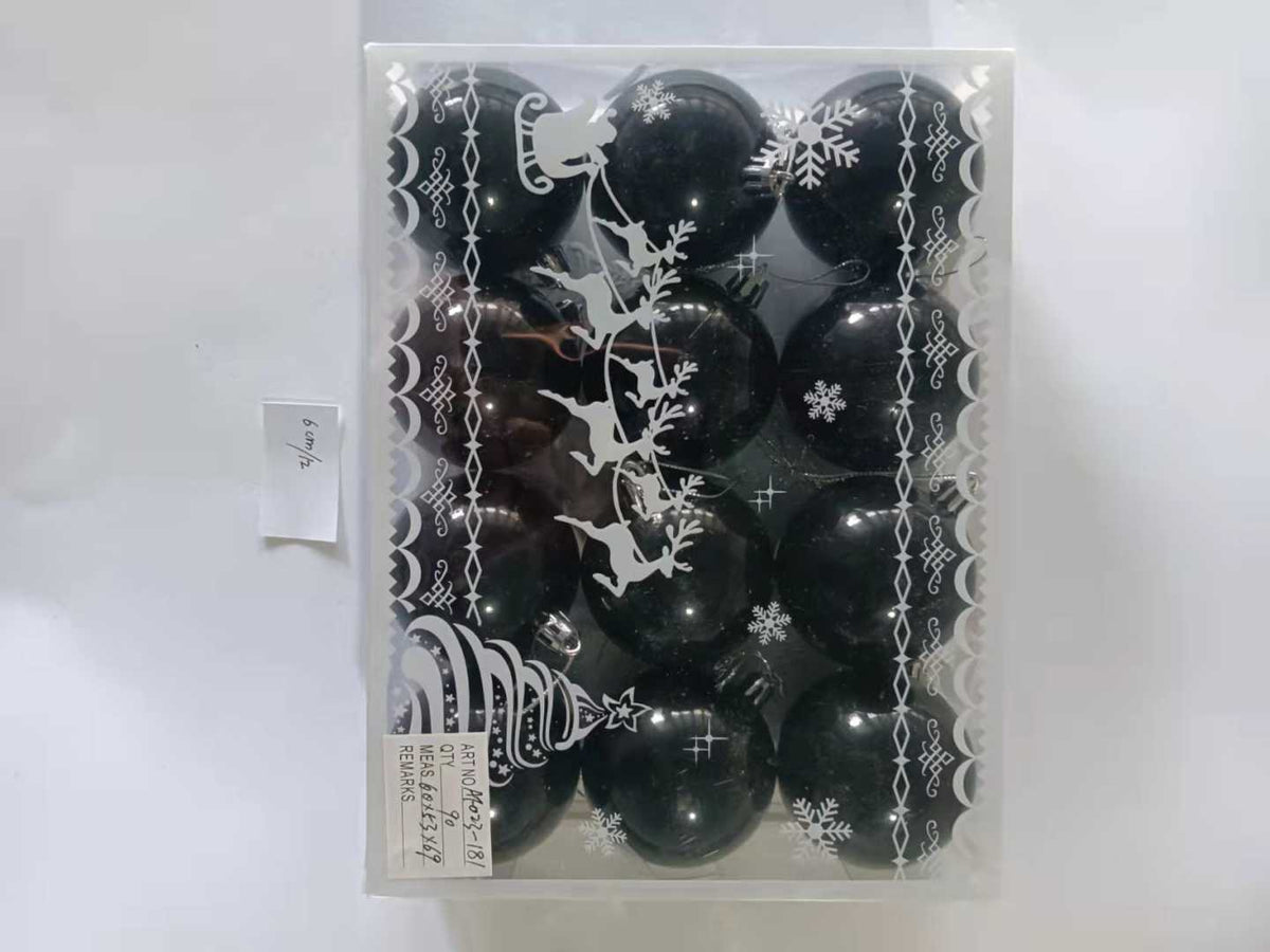 Σετ Χριστουγεννιάτικες μπάλες - 6cm - 12pcs - 231818