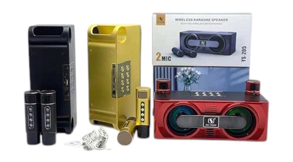 Ασύρματο ηχείο Bluetooth με 2 μικρόφωνα Karaoke - YS-205 - 887226 - Gold ΕΙΔΗ ΤΕΧΝΟΛΟΓΙΑΣ>Ραδιόφωνα & Ηχεία>Ηχεία Bluetooth