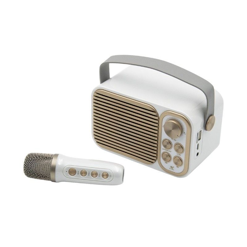 Ασύρματο ηχείο Bluetooth με μικρόφωνο Karaoke - YS-104 - 887295 - White ΕΙΔΗ ΤΕΧΝΟΛΟΓΙΑΣ>Ραδιόφωνα & Ηχεία>Ηχεία Bluetooth