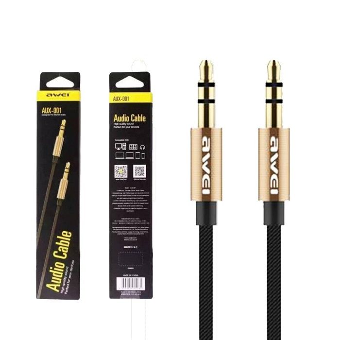 Καλώδιο ήχου Jack 3.5mm - AUX-001 - 1m - AWEI - 014281