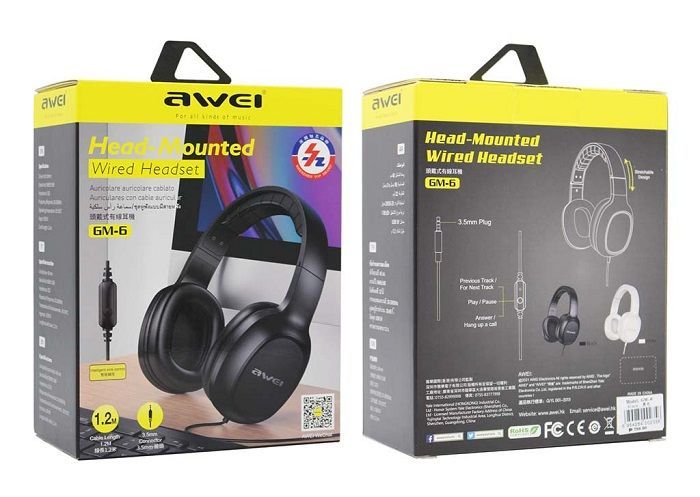 Ενσύρματα ακουστικά - Headphones - GM6 - AWEI - 002356
