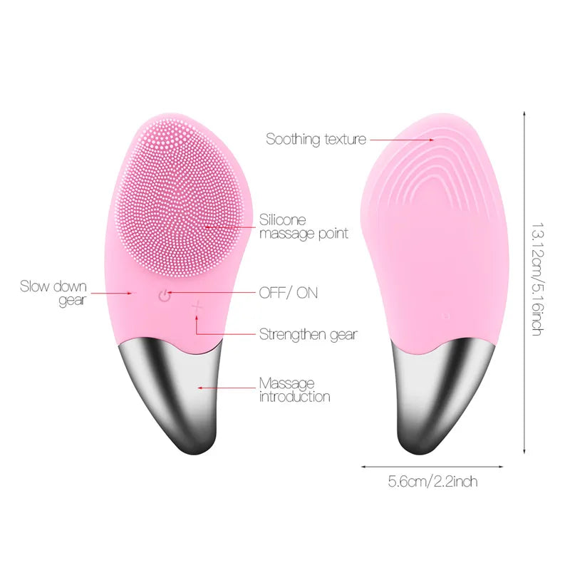 Επαναφορτιζόμενο βουρτσάκι καθαρισμού προσώπου - 889650 - Light Blue
