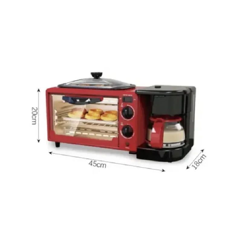 RAF 3 σε Ηλεκτρικός φούρνος με καφετιέρα R.5308R - 3 in 1 Breakfast Maker