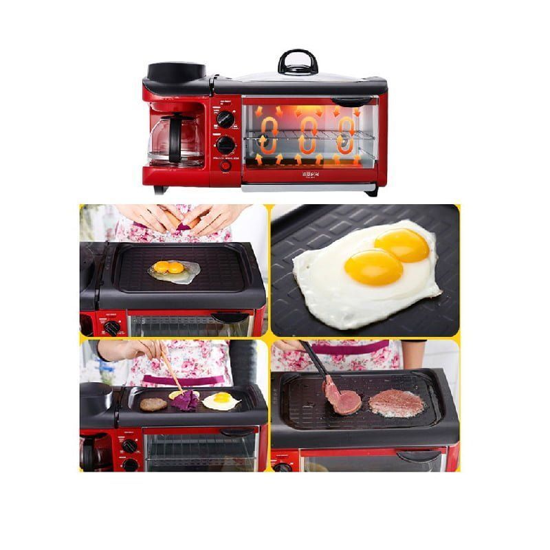 RAF 3 σε Ηλεκτρικός φούρνος με καφετιέρα R.5308R - 3 in 1 Breakfast Maker