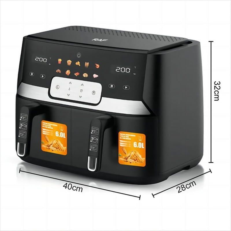 RAF Φριτέζα Αέρος με Αποσπώμενο Κάδο 9lt 1700+1700W R.5272 - Air Fryer