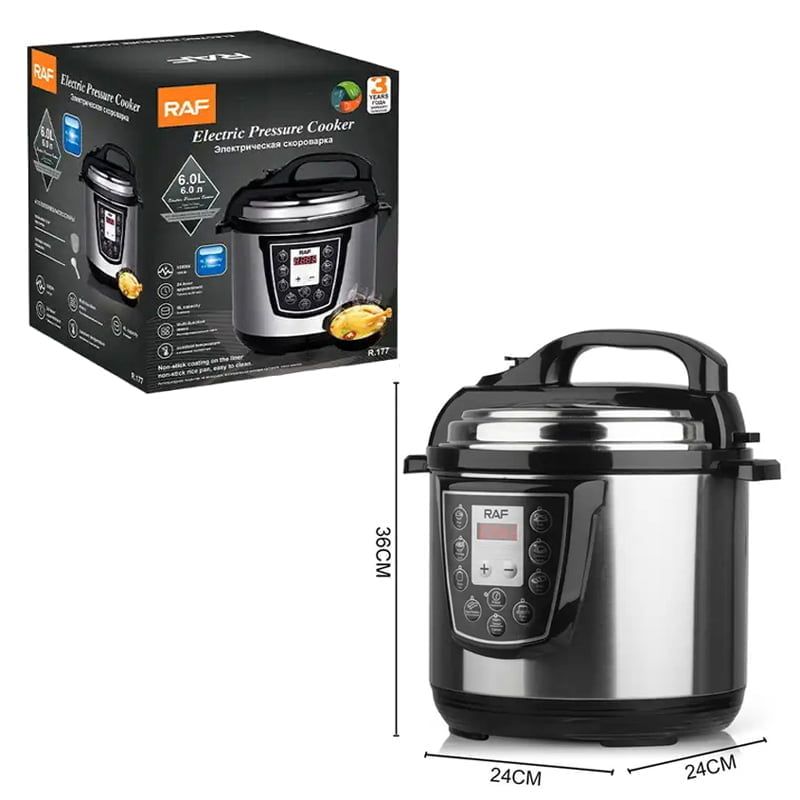 RAF Ηλεκτρικός Πολυμάγειρας 6.0L 1000W R.177 - Electric Pressure Cooker
