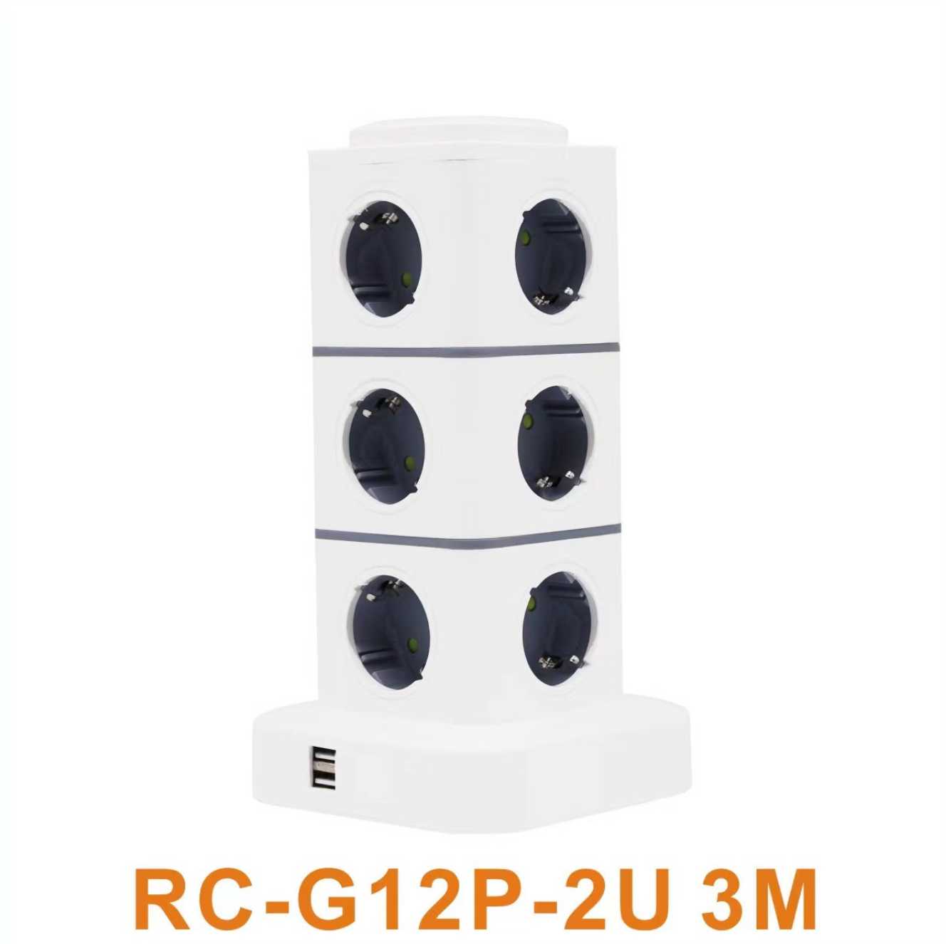 Κάθετο πολύπριζο 12 θέσεων - Σούκο - 2USB - 3m - RC-G12P - 012135 ΦΩΤΙΣΜΟΣ & ΕΝΕΡΓΕΙΑ>Είδη φωτισμού & αναλώσιμα>Καλωδιώσεις & πολύπριζα