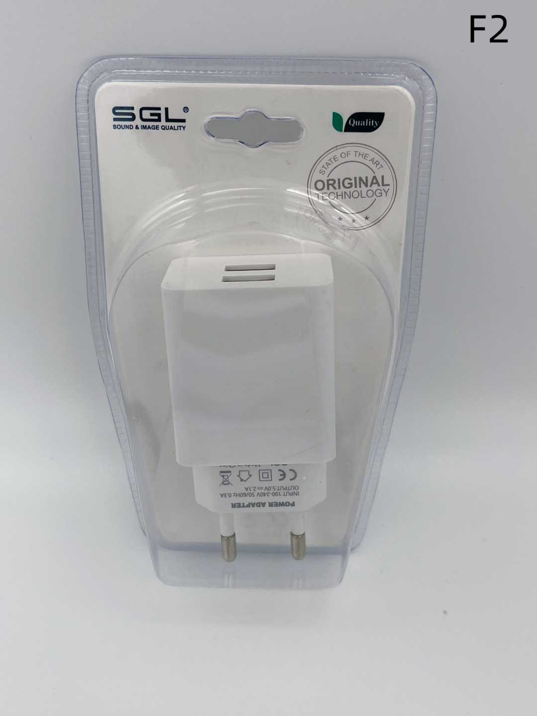 Αντάπτορας φόρτισης πρίζας με 2 θύρες USB - F2 - 099705