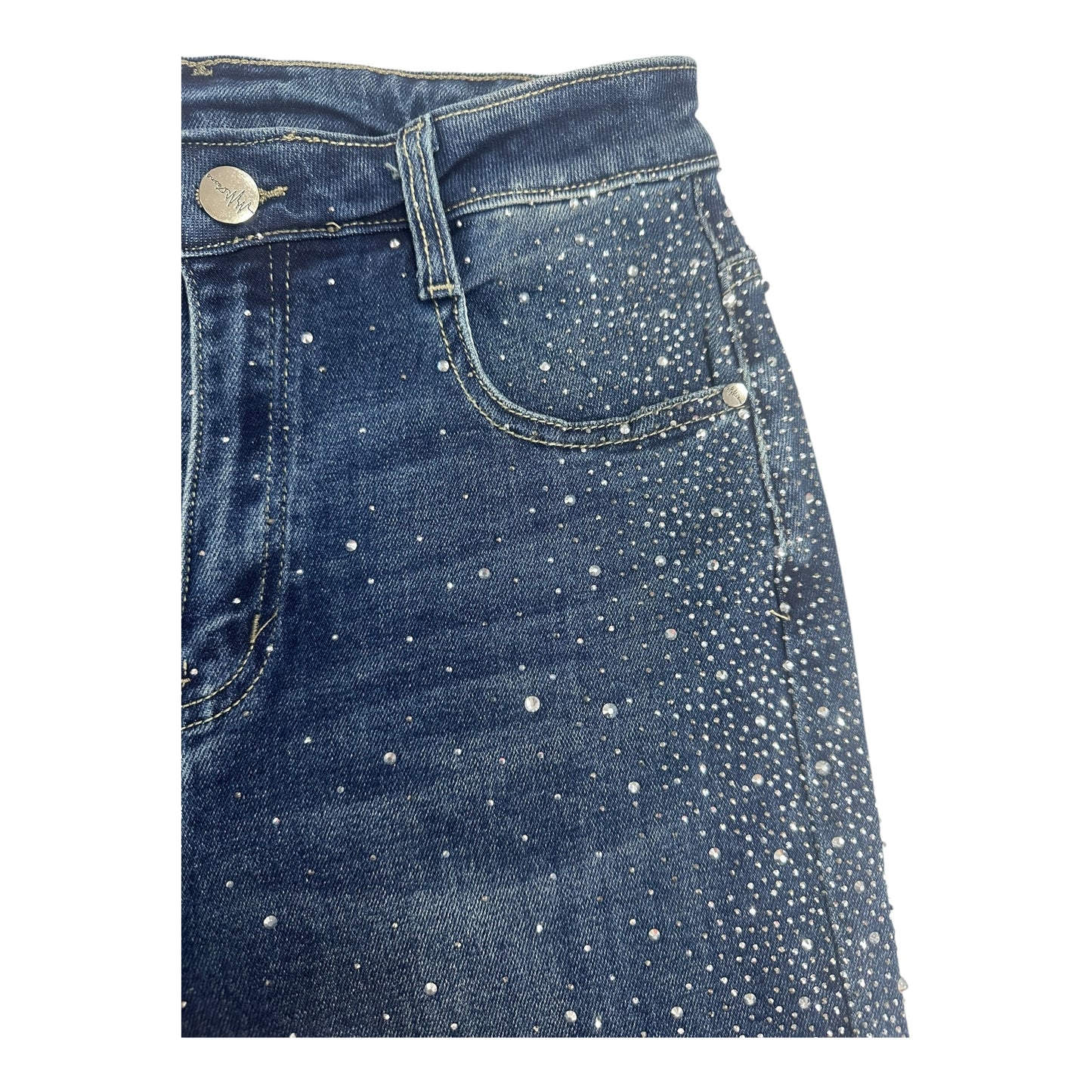 MISS GOOD Jeans With Rhinestones Blue