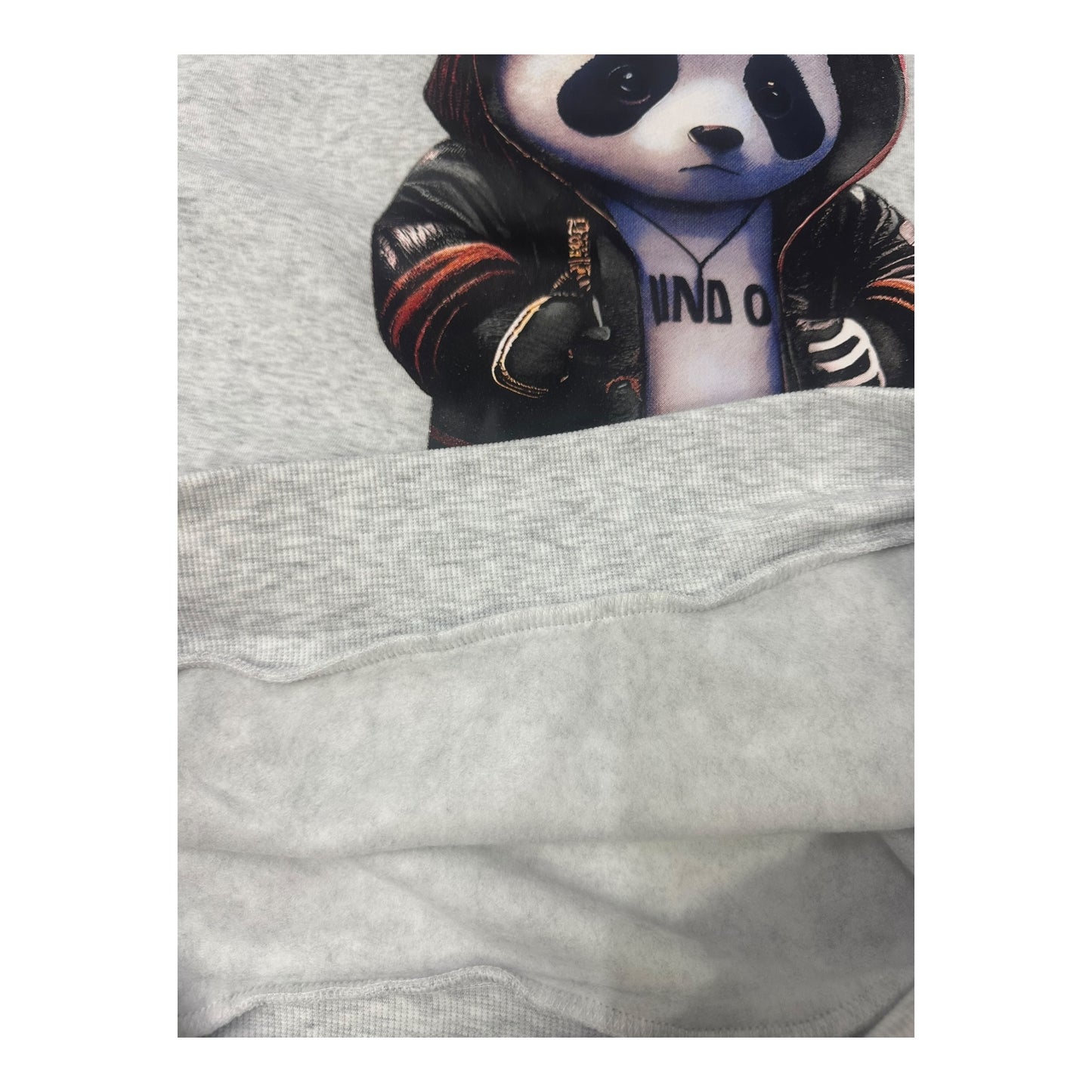 Belman Design Men's Hoodie with Panda Pattern White