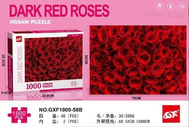 Puzzle 1000 κομματιών - Roses - GXF1000-58B1000 - 310453