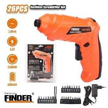 Επαναφορτιζόμενο κατσαβίδι - 26pcs - 3.6V - Finder - 197250 ΕΡΓΑΛΕΙΑ & ΕΠΑΓΓΕΛΜΑΤΙΚΟΣ ΕΞΟΠΛΙΣΜΟΣ>Εργαλεία>Ηλεκτρικά Εργαλεία Finder©