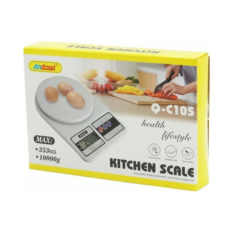 Andowl Ψηφιακή Ζυγαριά Κουζίνας 1gr/10kg Q-C105 - Kitchen Cale