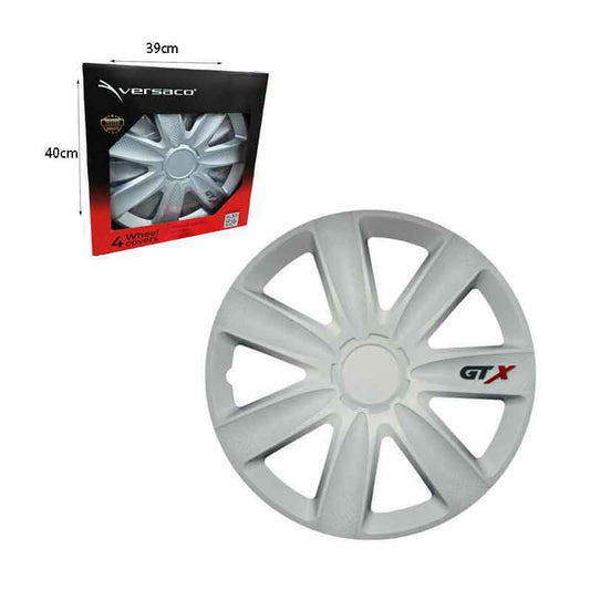 Versaco Σετ Τάσια Αυτοκινήτου 4τμχ 14" Ασημί - Wheel Covers