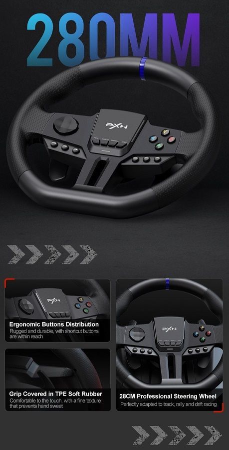 Σετ τιμονιέρα gaming με πετάλια - PXN-V900 - 900999 ΕΙΔΗ ΤΕΧΝΟΛΟΓΙΑΣ>Gadgets>Κονσόλες και χειριστήρια