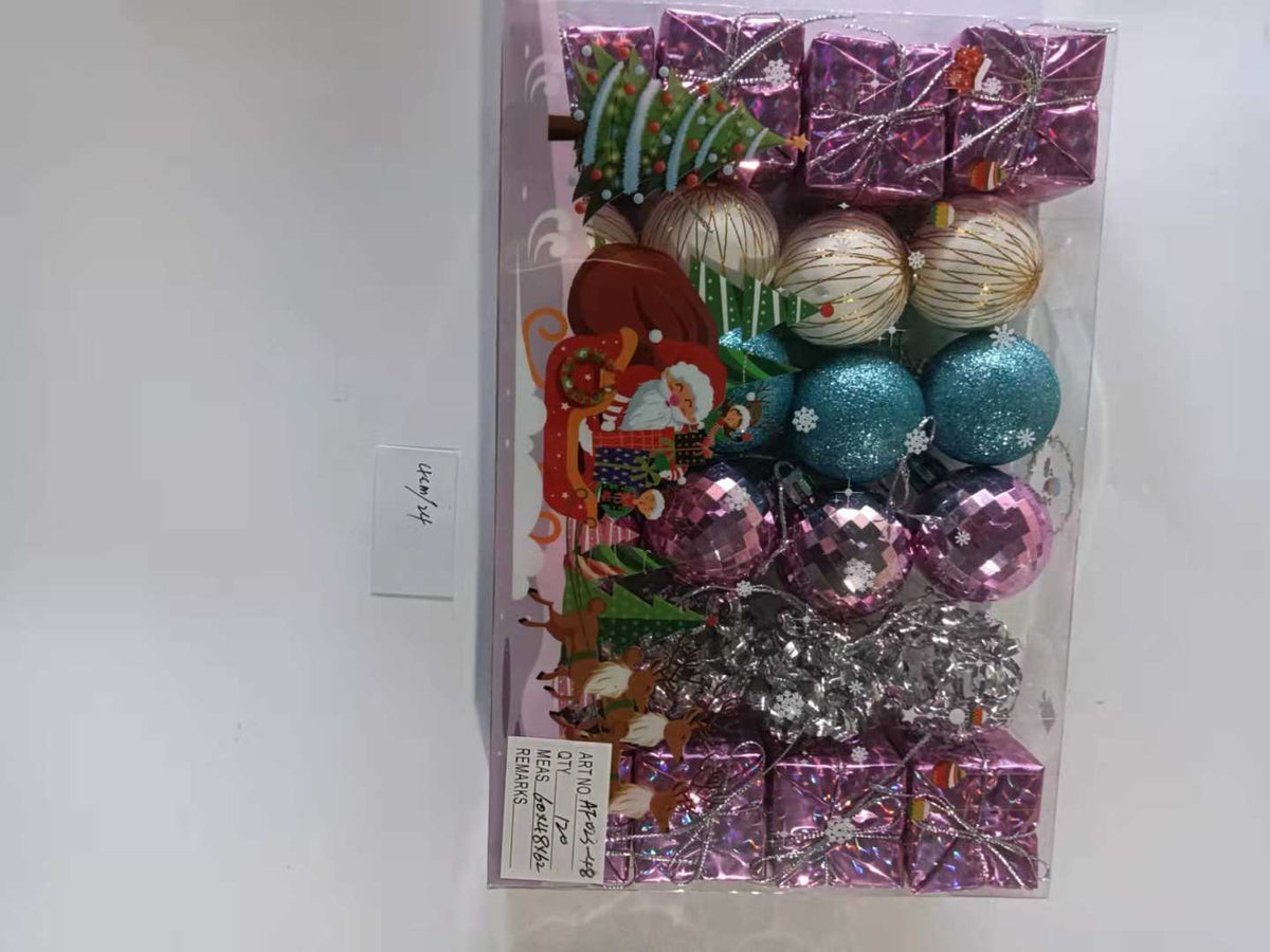 Σετ Χριστουγεννιάτικα στολίδια - 4cm - 24pcs - 023483
