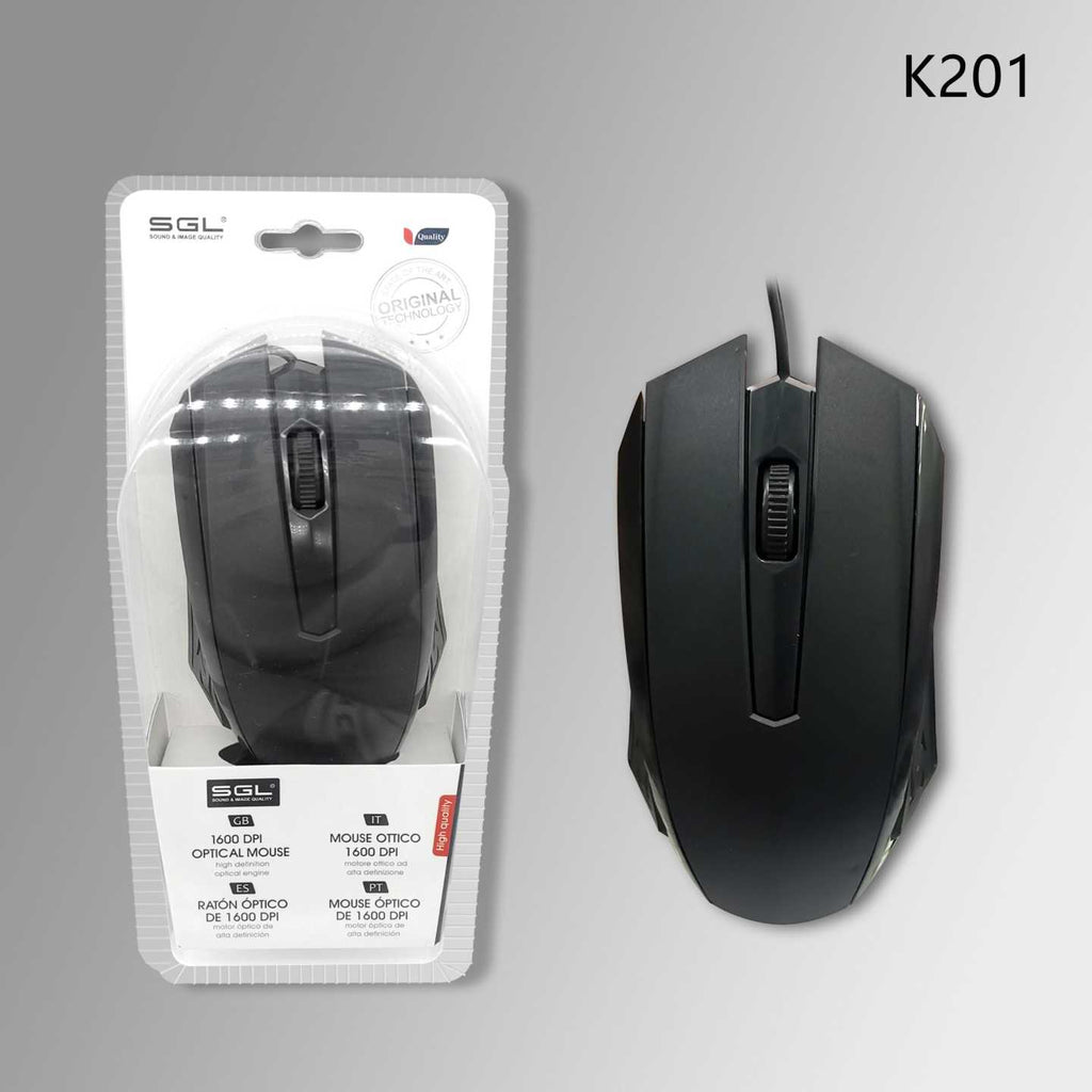 Ενσύρματο ποντίκι Η/Υ - K201 - 098937 - Black