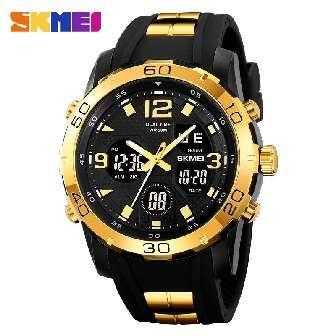 Ψηφιακό/αναλογικό ρολόι χειρός - Skmei - 2102 - Gold/Black