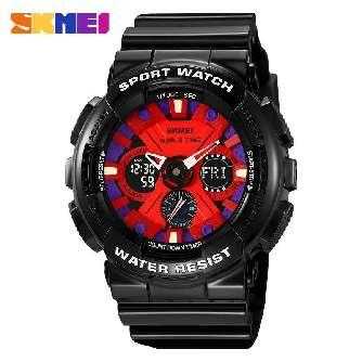 Ψηφιακό/αναλογικό ρολόι χειρός - Skmei - 2118 - Black/Red