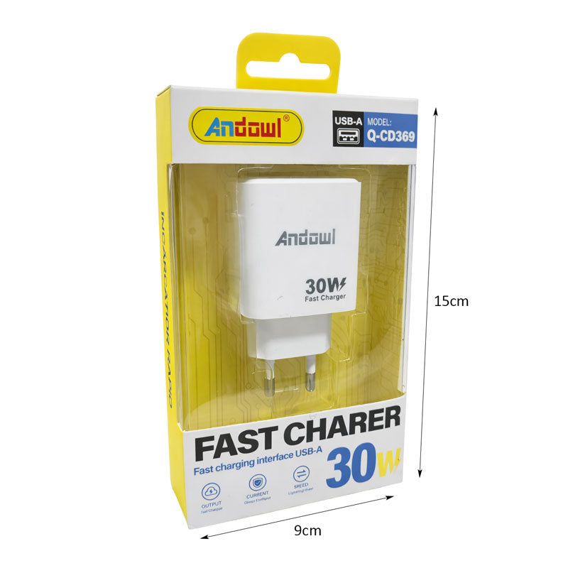 Andowl Φορτιστής 30W Q-CD369 - Fast Charger