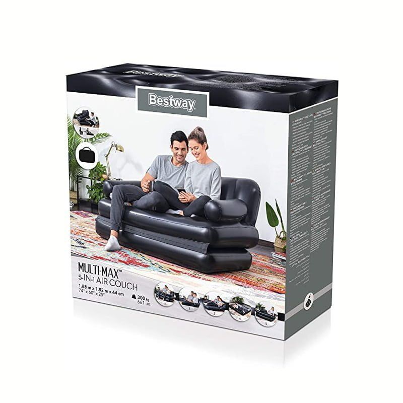 Bestway Διπλός πολυλειτουργικός φουσκωτός καναπές 1.88mx1.52mx64cm - Air Couch