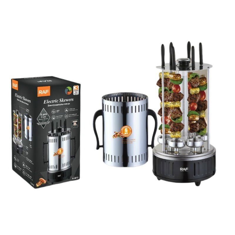 Raf R.8612 Ηλεκτρική Κάθετη Ψησταριά 1000W 6pcs - Electric Skewers