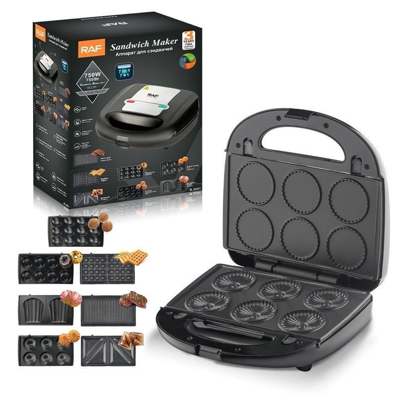 RAF Τοστιέρα με Αποσπώμενες Πλάκες 7σε1 750W R.2691 - Sandwich Maker 7in1