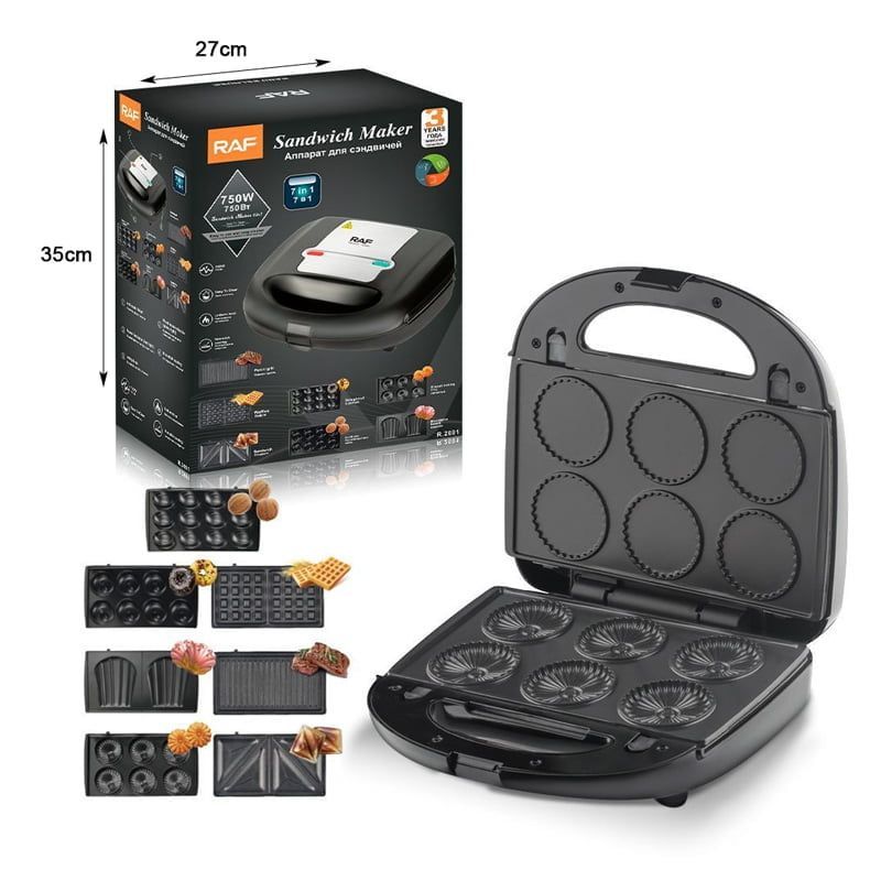 RAF Τοστιέρα με Αποσπώμενες Πλάκες 7σε1 750W R.2691 - Sandwich Maker 7in1