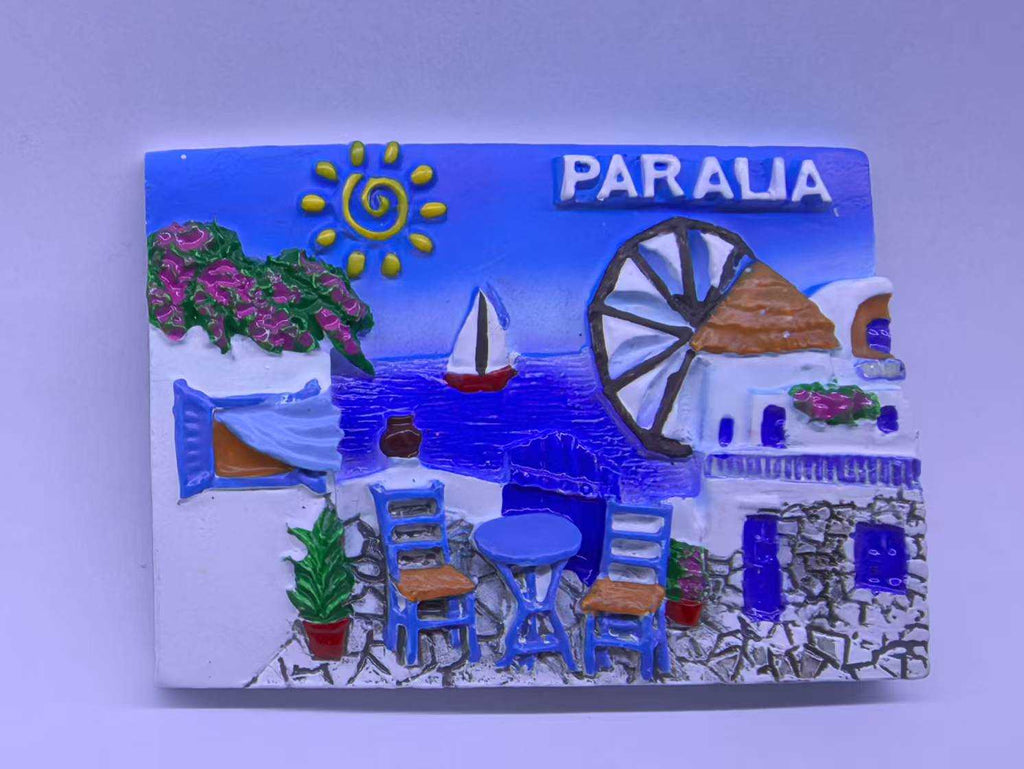 Τουριστικό μαγνητάκι Souvenir - Σετ 12pcs - Paralia - 678418