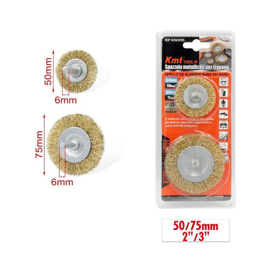 KMT Tools Συρματόβουρτσα Δισκοειδής 50mm 75mm - Drill Brush