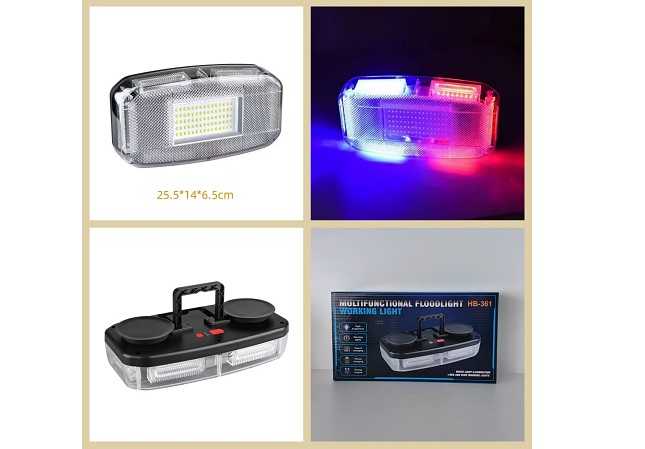 Ασύρματος φάρος οχημάτων Strobe & προβολέας έκτακτης ανάγκης με μαγνητική βάση - 1108914 - 110850 AUTO-MOTO-BIKE>Είδη αυτοκινήτου>Προβολείς & φώτα όγκου LED