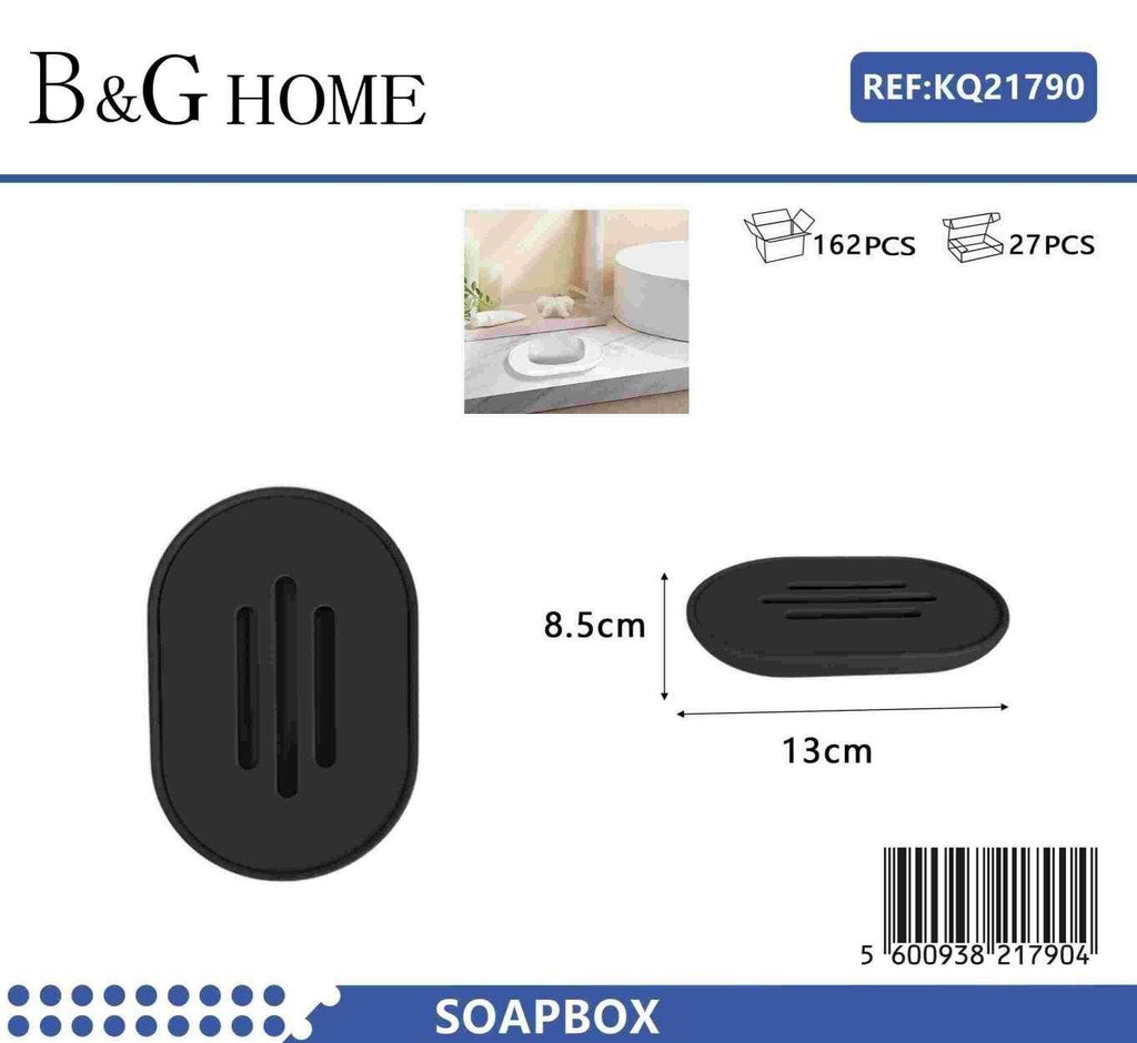 Σαπουνοθήκες μπάνιου πλαστικές - Σετ 9pcs - Black - 21790