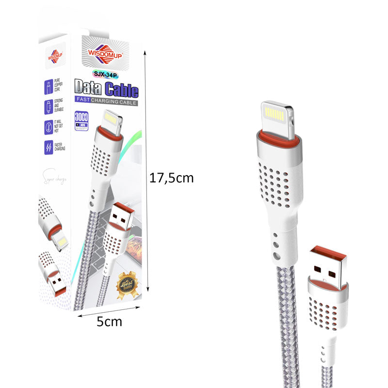 Wisdomup Καλώδιο Φόρτισης USB σε Lightning Ταχείας Φόρτισης SJX-34P - USB to Lightning Fast Charging Cable