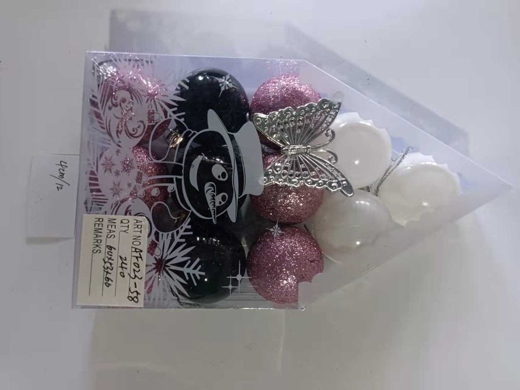 Σετ Χριστουγεννιάτικες μπάλες - 4cm - 12pcs - 023582