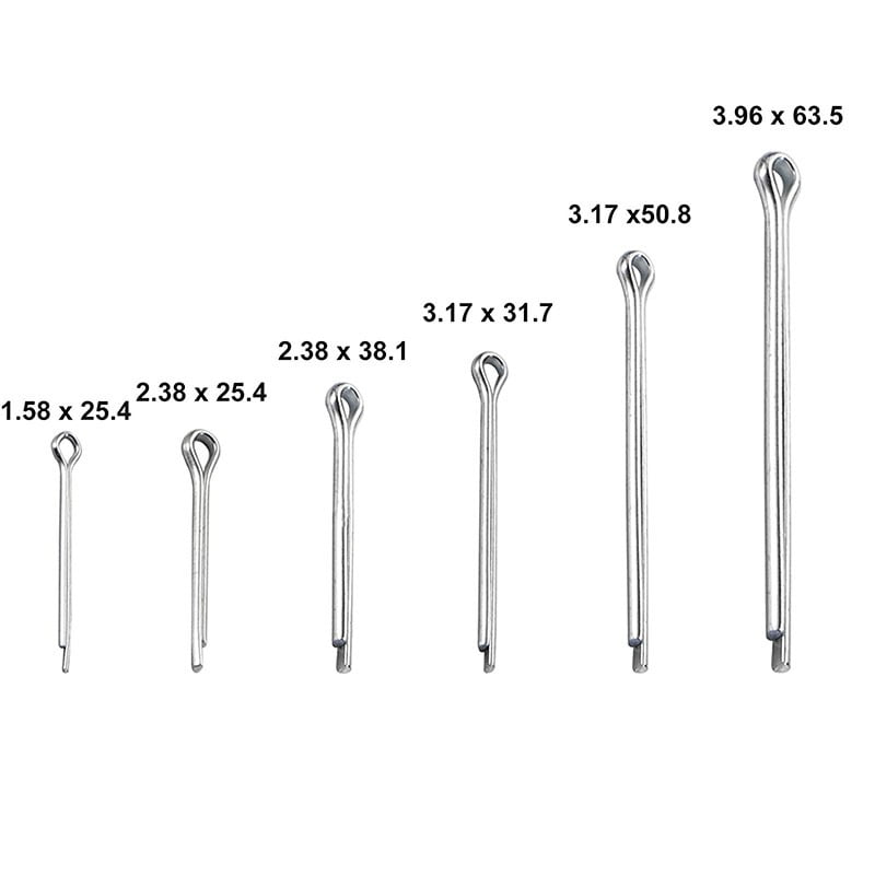 Κοπίλιες ασφάλειες σετ 555τμχ - Cotter pin assortment